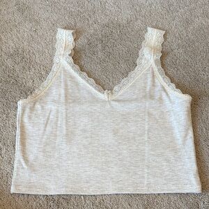 American Eagle Lace Trim Top